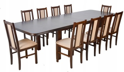 Stół rozkładany Fornirowany 100x200/300 10 krzeseł
