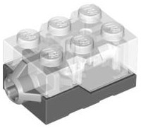 LEGO 54930c01 Klocek Świecący na Żółto LED