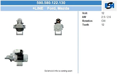 BV PSH ARRANCADOR FORD 2.6 KW ARRANCADOR  