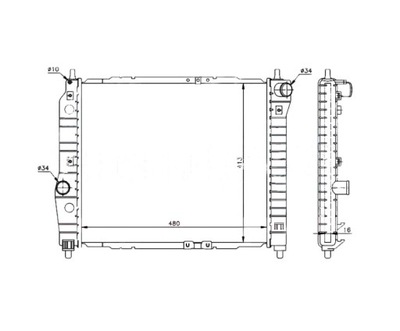 Радиатор chevrolet aveo/kalos t200 03- 96443475 фото №1