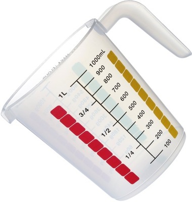 Dzbanek z miarką miarka kuchenna 1 litr