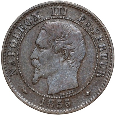 Francja 2 centymy 1855 BB
