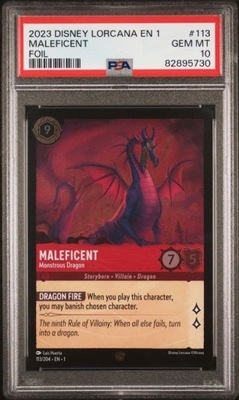 PSA10 Maleficent - Monstrous Dragon Foil (1TFC 113) PSA grading 10