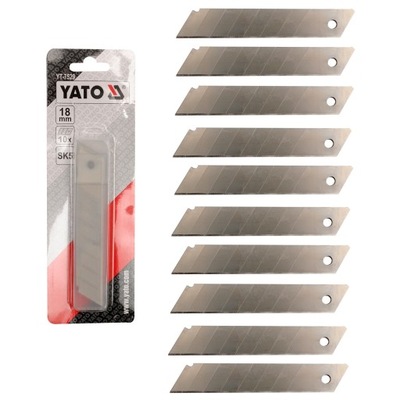 Ostrza łamane do nożyka 18mm 10szt YATO YT-7529