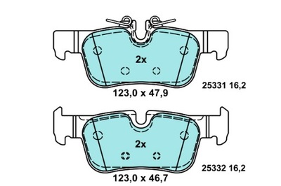 ATE ZAPATAS DE FRENADO CERÁMICOS PARTE TRASERA BMW 1 F40 2 F45 2 GRAN CUPÉ F44  