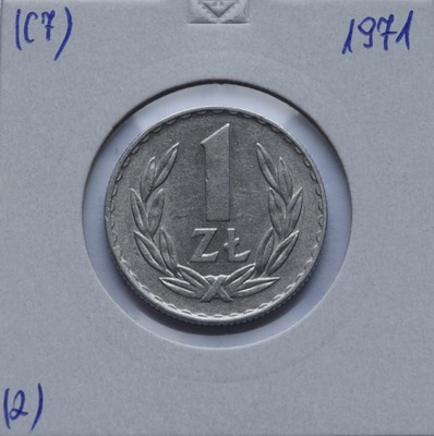 1 ZŁOTY 1971 - ST. 2/2+