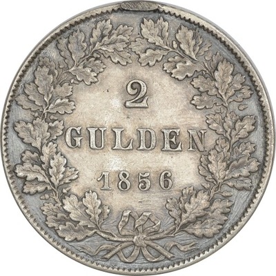 11.fu.WM FRANKFURT, 2 GULDENY 1856 rzadka