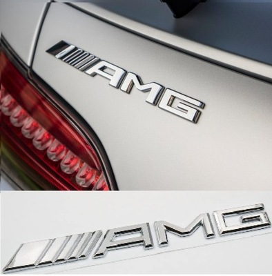 MERCEDES AMG EMBLEMAT KLAPA TYŁ ZNACZEK CHROM