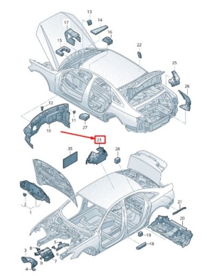Audi a6 avant c7 задній ліва wheel housing sound абсорбер 4g5863813b original фото №1