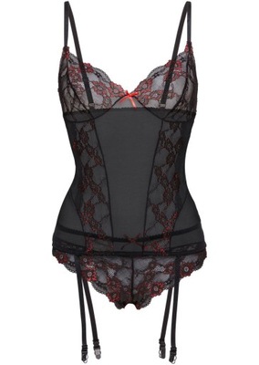 BPC TOP Z PASKAMI DO POŃCZOCH I STRINGI 2 CZĘŚCI 36/38