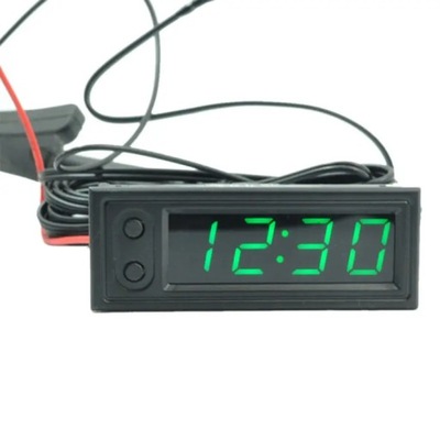 3in1 Vehicle Thermometer Voltmeter Clock LED