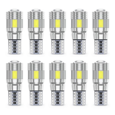 LUZ DIODO LUMINOSO LED 6 SMD 5630 W5W T10 CANBUS LENTE X10  