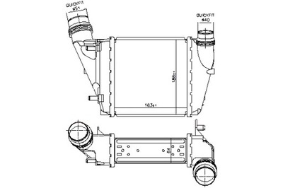 NISSENS INTERCOOLER AUŠINTUVAS ORO ĮSIURBIMO RENAULT TWINGO II 