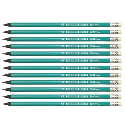 Ołówek HB z gumką zestaw 12 sztuk