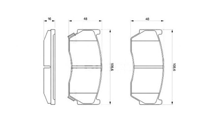 КОЛОДКИ ТОРМОЗНЫЕ SUZUKI NISSAN P. BOSCH