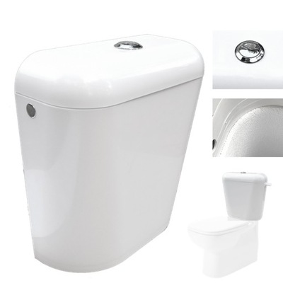 Spłuczka Zbiornik do Kompakt WC dolnopłuk 3/6 litr
