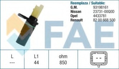 SENSOR POSICIÓN DE EJE NISSAN OPEL RENAULT  