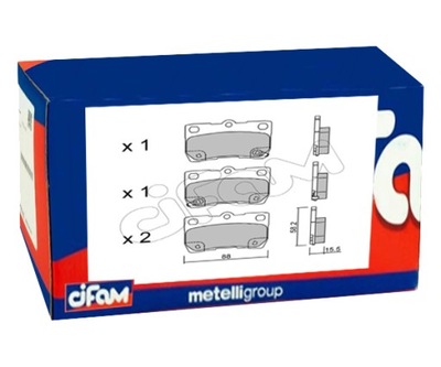 КОЛОДКИ ГАЛЬМІВНІ ЗАД CIFAM DO LEXUS IS II 250