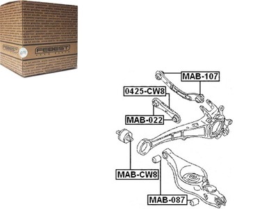 Febest втулка рычага mn100110 5131g1 фото №1