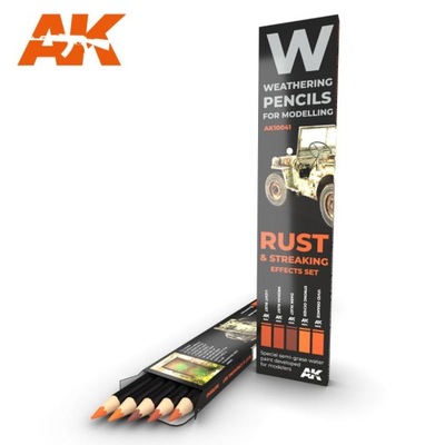 AK INTERACTIVE 10041 Rust & Streaking Effects zestaw kredek do weatheringu