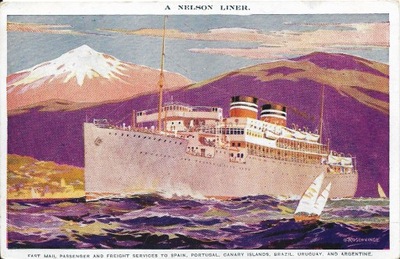 (77)-Statek pasażerski - (H&j, Nelson Line, W. Brytania)