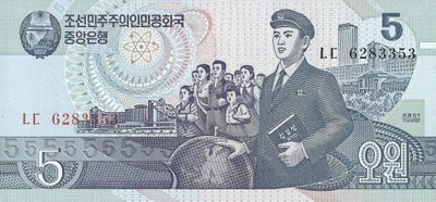 Korea Północna - 5 Won - 1998 - P40b - St.1