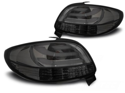 Фары задний peugeot 206 smoked черный led полоса светодиодный фото №1