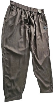 Atmosphere spodnie jogger cienkie khaki na gumie 46