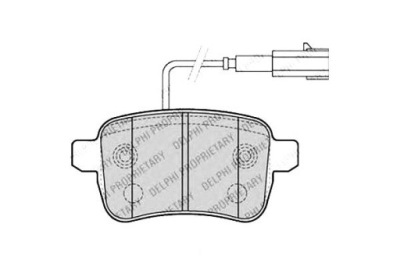 Delphi тормозные колодки тормозные alfa romeo giulietta 1.4-2 фото №1