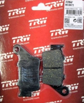 KTM DUKE RC 125 200 390 2011- Klocki tył TRW
