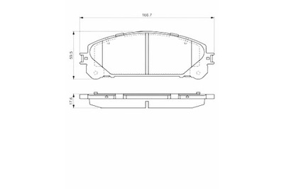 BOSCH ZAPATAS DE FRENADO PARTE DELANTERA LEXUS NX RX TOYOTA HIGHLANDER KLUGER RAV  