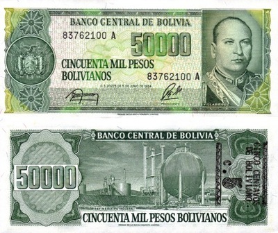 # BOLIWIA - 5 CENTAVOS - 1987 - P-196a - UNC nadr.