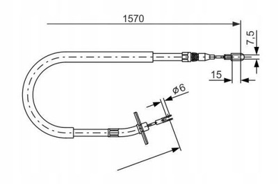 CIĘGŁO, ТОРМОЗ СТОЯНОЧНИЙ BOSCH 1 987 477 861 MERC