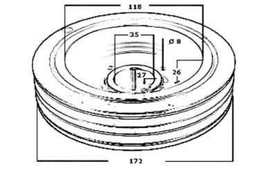 Japanparts шкив коленчатого вала коленчатого mitsubishi фото №1