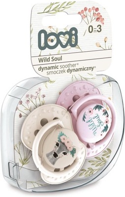 LOVI Smoczek DYNAMICZNY 0-3M WILD SOUL GIRL 2szt.