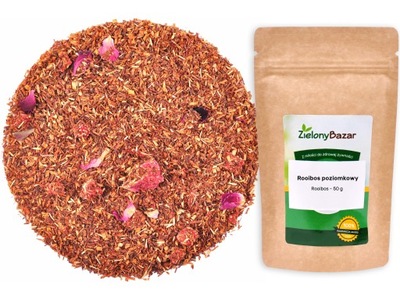 Herbata ROOIBOS POZIOMKOWY z poziomką 50g