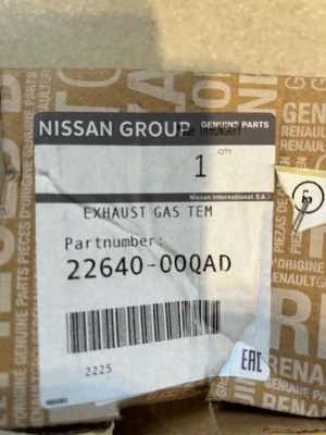 Датчик температури вихлопних газів renault trafic iii 2264000qad фото №1