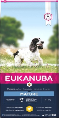 Eukanuba Mature Senior Medium Breeds Chicken 15 kg