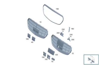 Решітка радіатора mercedes s klasa 223 фото №1
