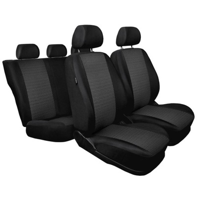 Uniwersalne pokrowce na fotele samochodowe PRACTIC popielate na siedzenia