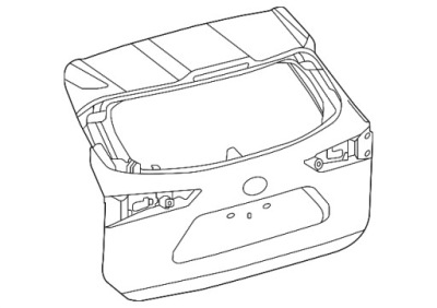 Крышка багажника задняя задняя крышка toyota highlander 2019- фото №1