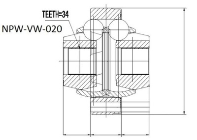 ШАРНИР ВНУТРЕННИЙ VW SHARAN, FORD GALAXY, SEAT ALHAMBRA 00- ATM L P