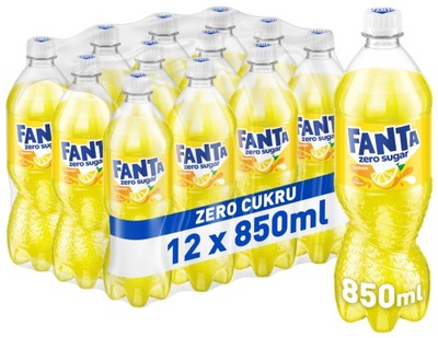Fanta Lemon Zero Cukru 850ml 12szt