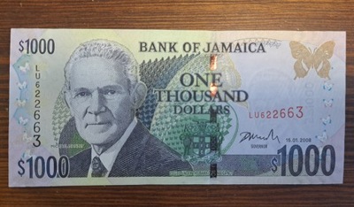 1000 DOLARÓW JAMAJKA 2008 UNC