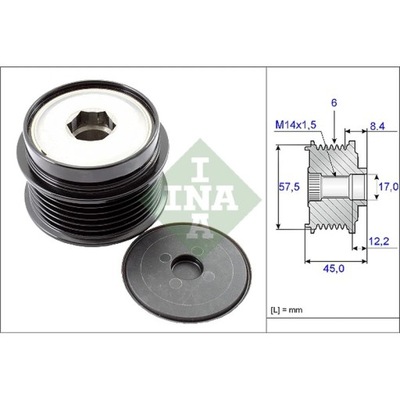 ALTERNADOR - EMBRAGUE JEDNOKIERUNKOWE INA 535 0174 10  