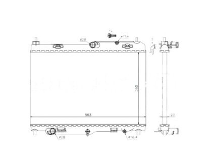 Радиатор воды ford fiesta 10.08- 1540332 фото №1
