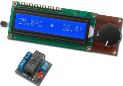 Termostat elektroniczny z niebieskim wyświetlaczem, DIY, AVT950/1 B