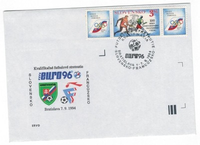 Słowacja 1994 Koperta datownik piłka nożna sport