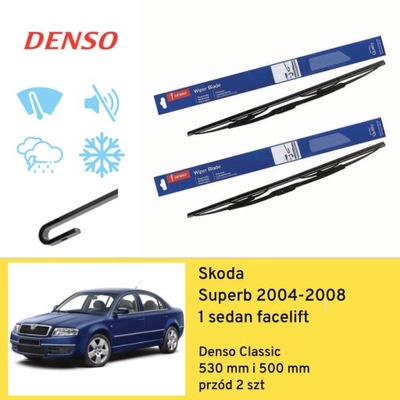 ESCOBILLAS PARTE DELANTERA PARA SKODA SUPERB 1 BERLINA RESTYLING (2004-2008) DENSO  