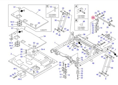 ЗАМОК T 0373504450 TAKEUCHI TB125 TB135 TB145